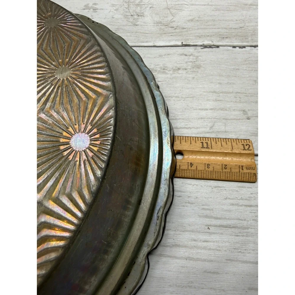 Vintage New Ovenex Starburst Baking Pan Scalloped Edge Tin N 710-10 USA 10 Inch